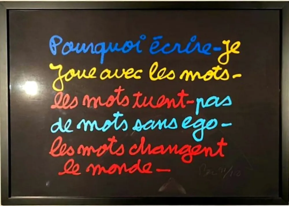 丝网印刷 Vautier - Pourquoi écrire