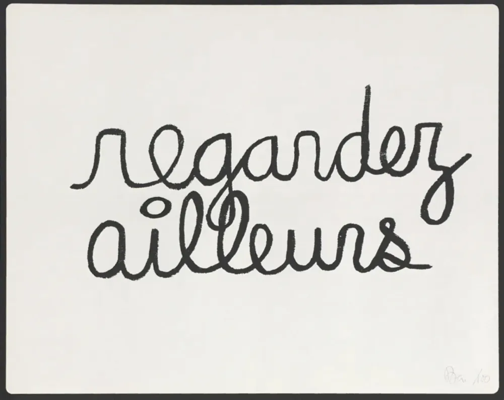 石版画 Vautier - Regardez ailleurs