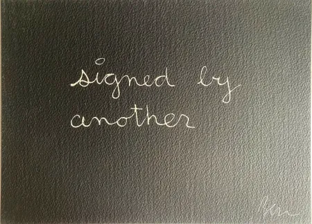 丝网印刷 Vautier - Signed by another