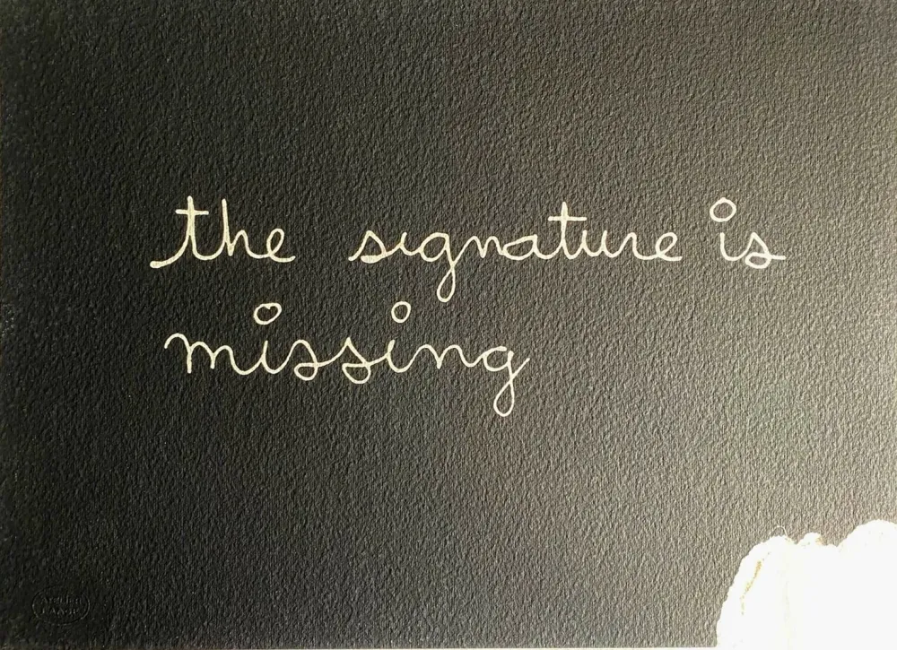 丝网印刷 Vautier - The signature is missing