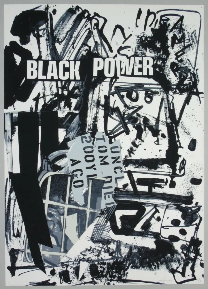 石版画 Vedova - Black power