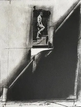 石版画 Velickovic - Composition 