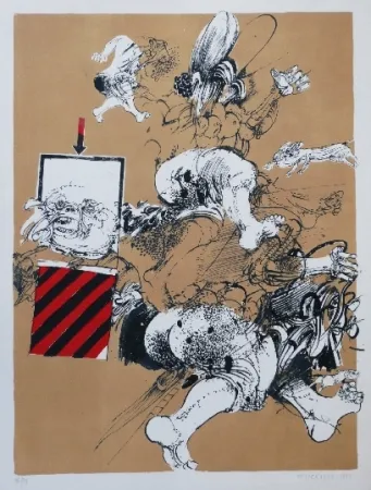 石版画 Velickovic - FIGURE