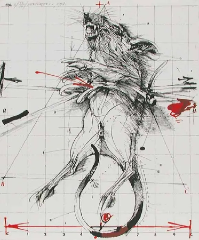 石版画 Velickovic - RAT