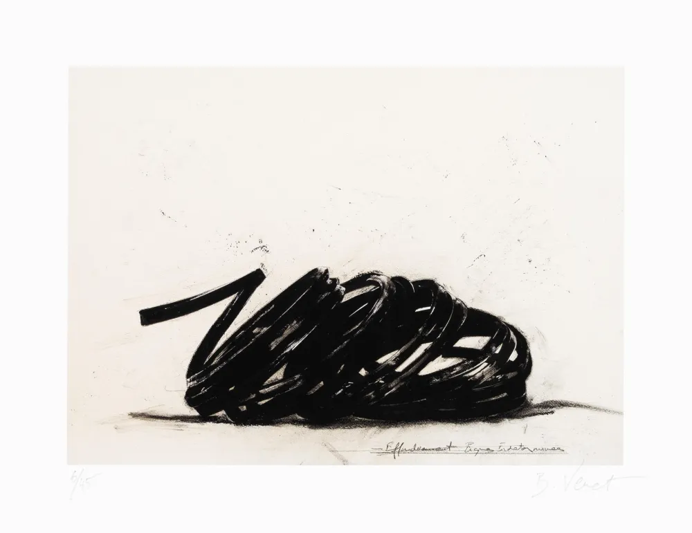 石版画 Venet - Effondrement lignes indéterminées