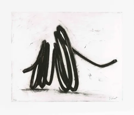 蚀刻版画 Venet - Indeterminate line I