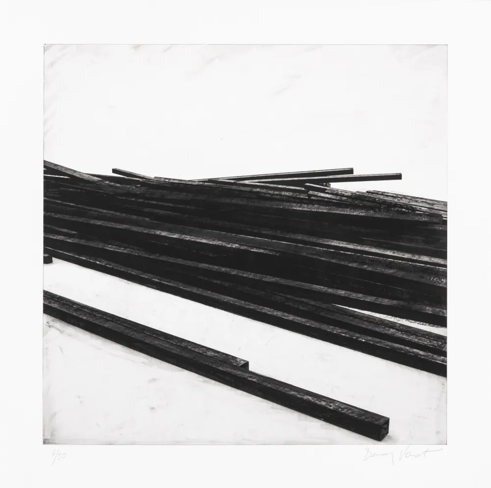 丝网印刷 Venet - Lignes droites / désordre 01