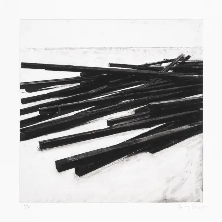 丝网印刷 Venet - Lignes droites / désordre 03