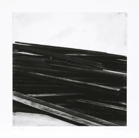 丝网印刷 Venet - Lignes droites / désordre 04