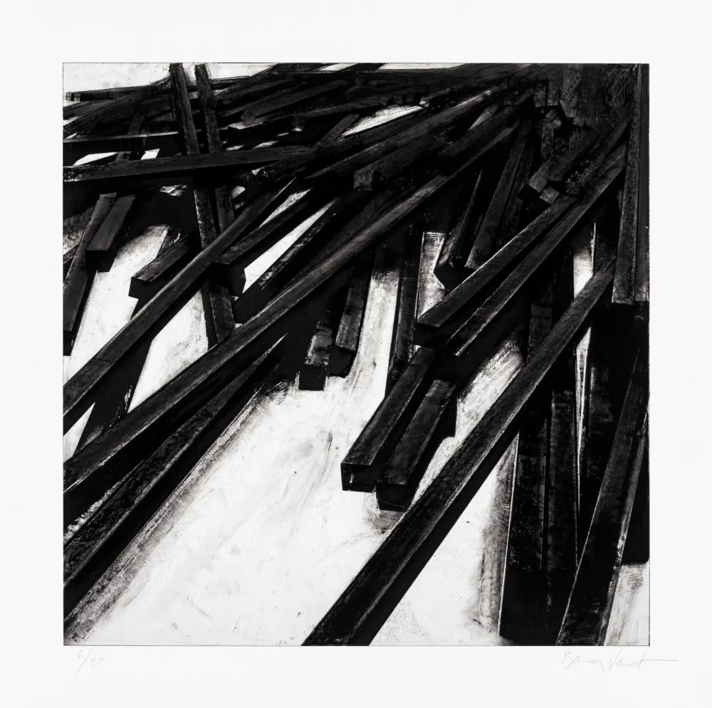 丝网印刷 Venet - Lignes droites / désordre 06