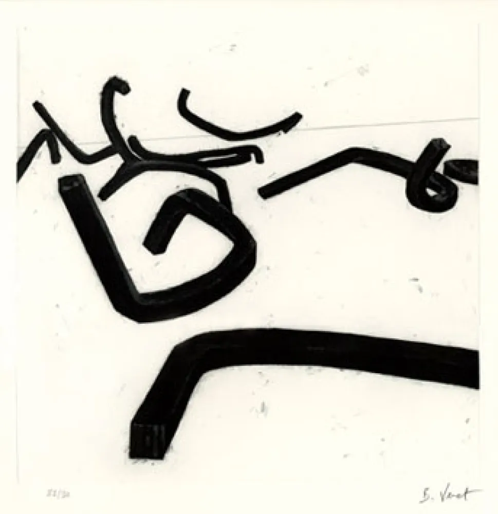 版画 Venet - LIGNES INDETERMINEES