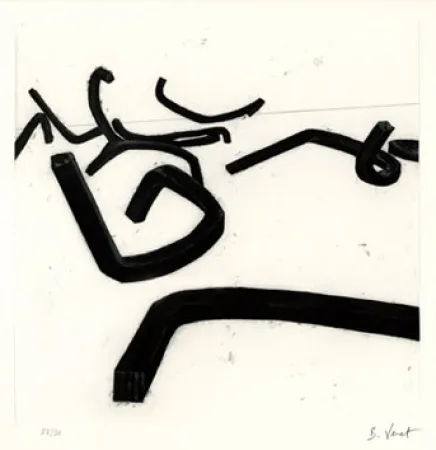 版画 Venet - LIGNES INDETERMINEES
