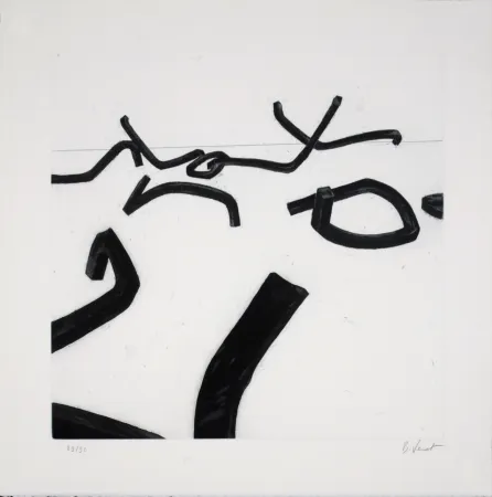 版画 Venet - Lignes Indéterminées #I, c. 1990 - Hand-signed!