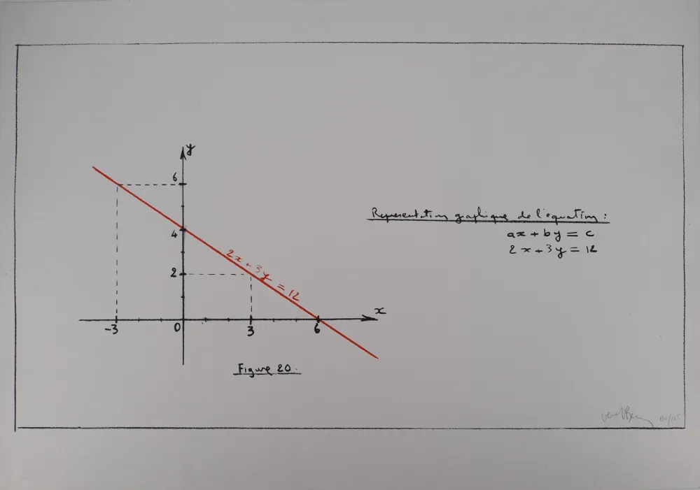 丝网印刷 Venet - Représentation de l'équation