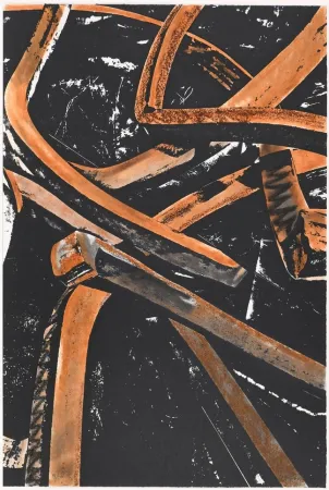 丝网印刷 Venet - Untitled III (Combinaison aléatoire de lignes indéterminées)