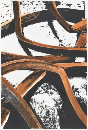 丝网印刷 Venet - Untitled IX (Combinaison aléatoire de lignes indéterminées)