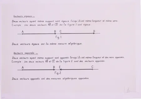石版画 Venet - VECTEURS
