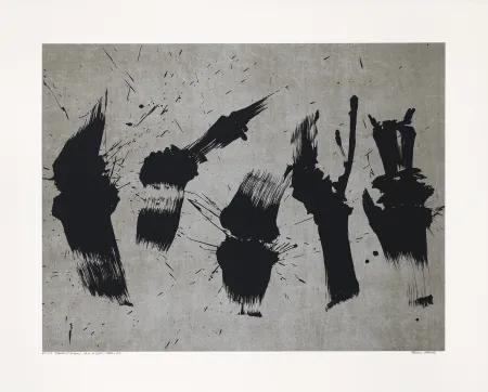 丝网印刷 Verdier - Branches et bourgeons, étude végétale