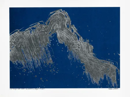 丝网印刷 Verdier - Montagne Sainte-Victoire, des Venturiers au Cengle, la nuit