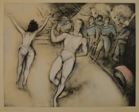 蚀刻版画 Vertes - (Artisten im Zirkus)