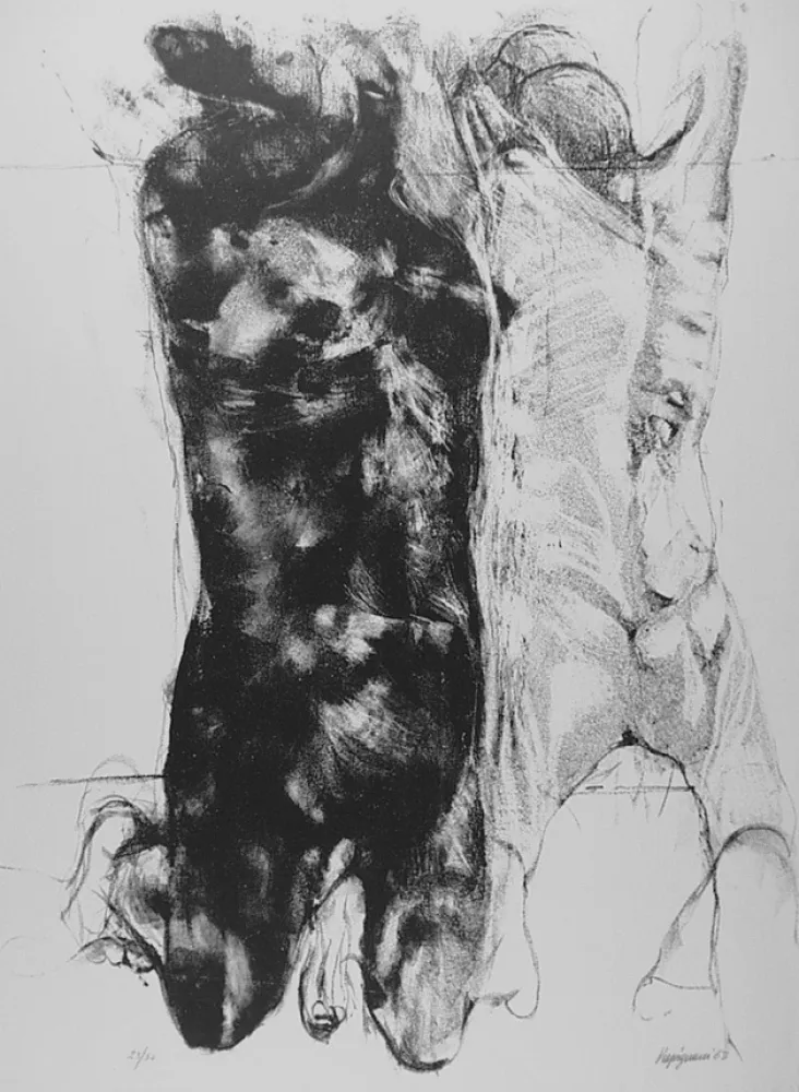 石版画 Vespignani - Due figure