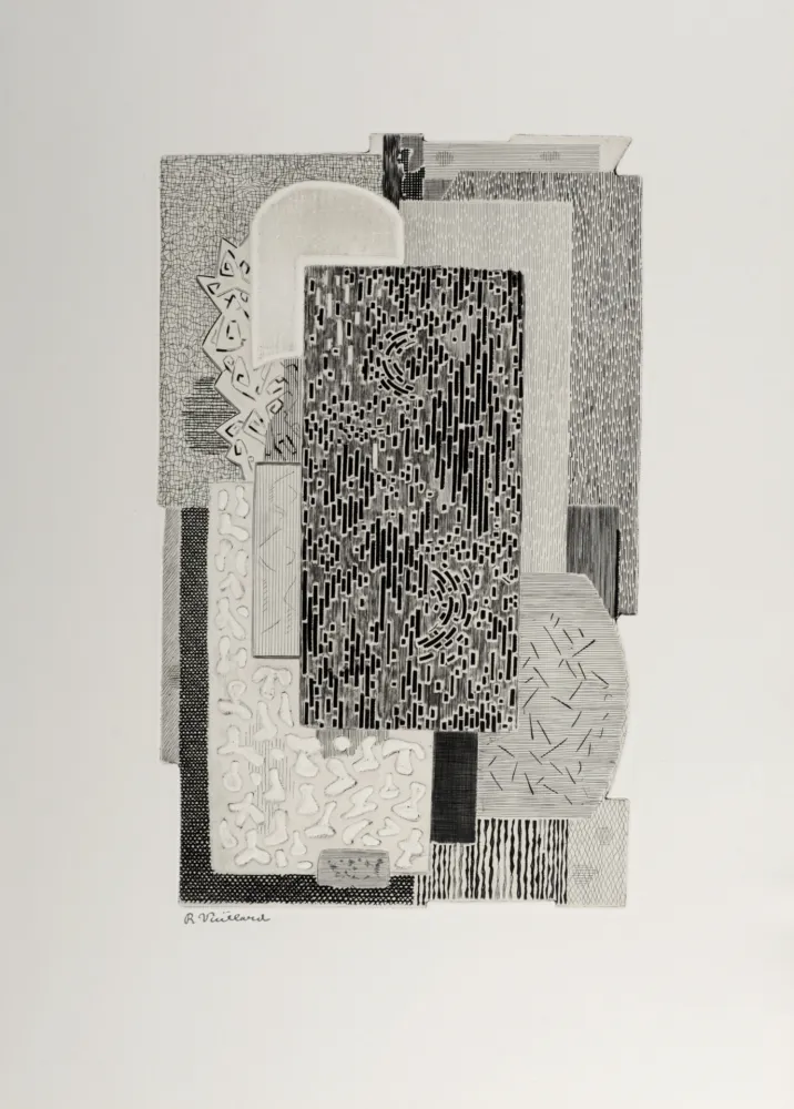 版画 Vieillard - Composition, 1965 - Hand-signed