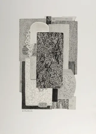 版画 Vieillard - Composition, 1965 - Hand-signed
