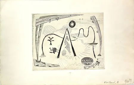 版画 Vieillard - Jeune Fille à la source