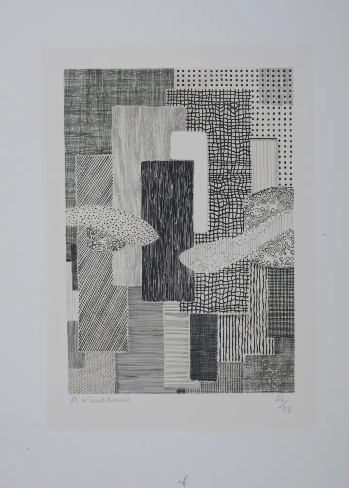 版画 Vieillard - Ville Ripuaire, 1962 - Hand-signed