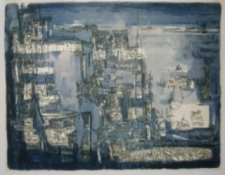 石版画 Vieira Da Silva - ATLANTIDE