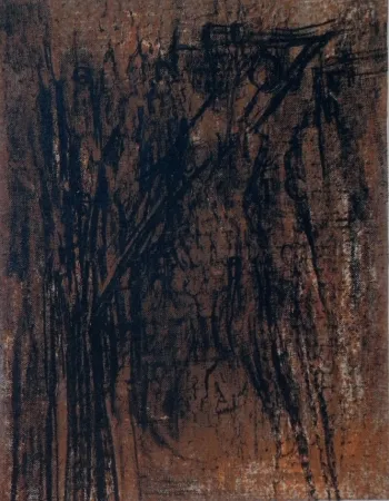 石版画 Vieira Da Silva - Brune
