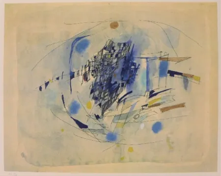 石版画 Vieira Da Silva - Clair de lune