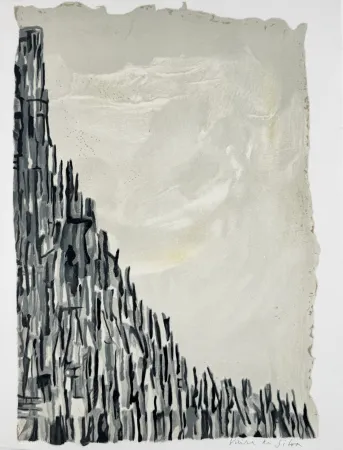 石版画 Vieira Da Silva - Élégie pour Georges Pompidou 