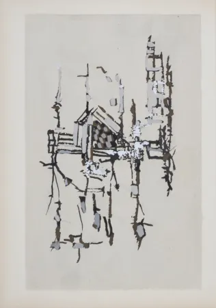 镂版印刷 Vieira Da Silva - Et puis voilà (#E), 1951