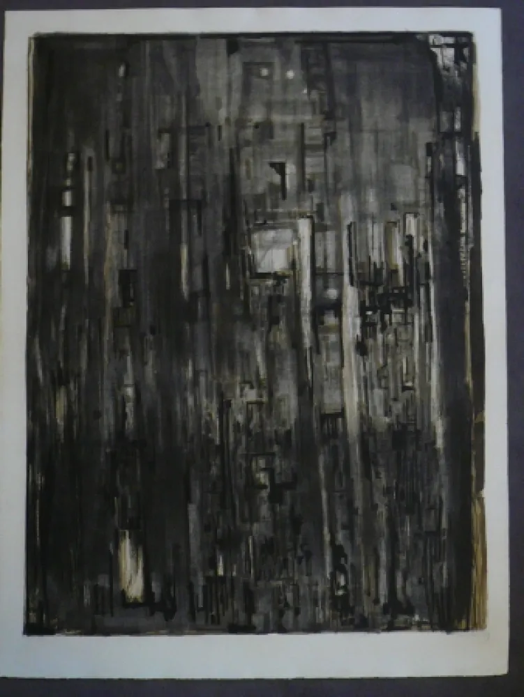 石版画 Vieira Da Silva - La nef