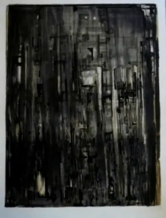 石版画 Vieira Da Silva - La nef