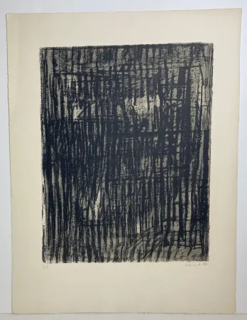 石版画 Vieira Da Silva - Les Grilles. 1961