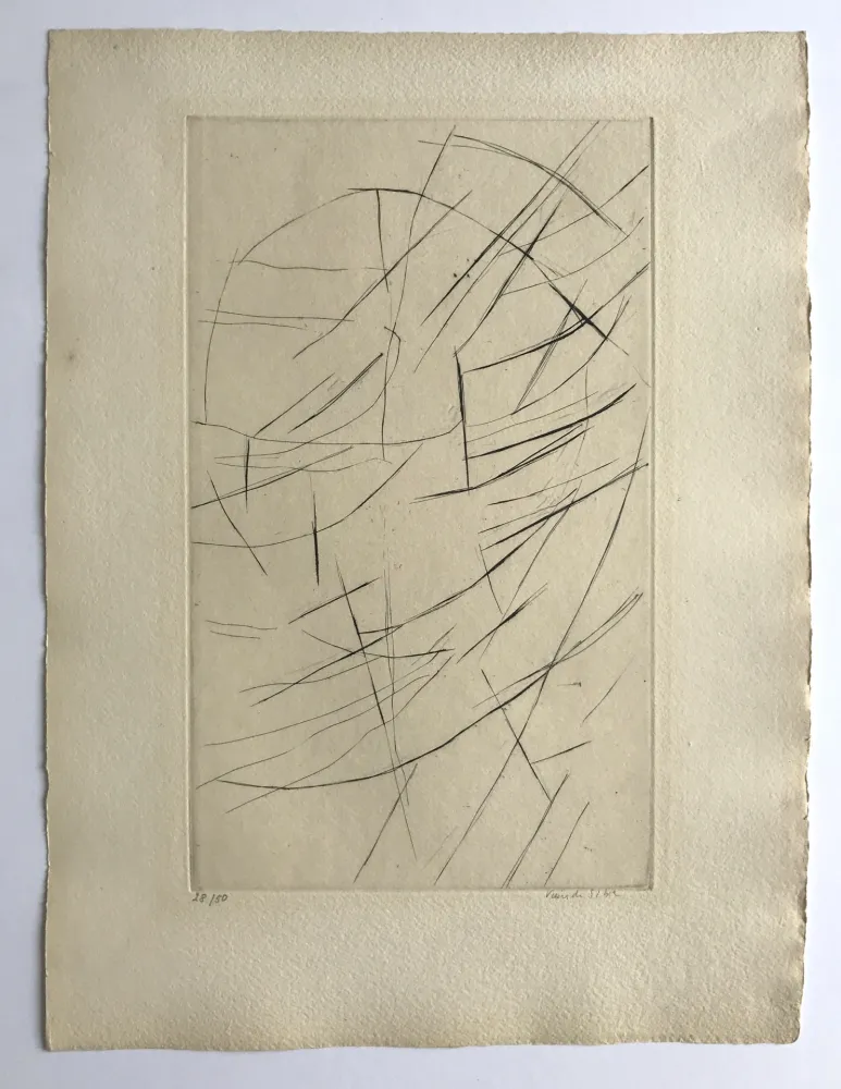 版画 Vieira Da Silva - Paroles peintes II
