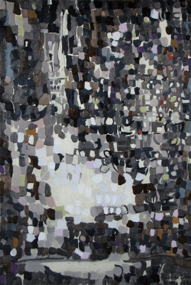 镂版印刷 Vieira Da Silva - Peinture, 1956