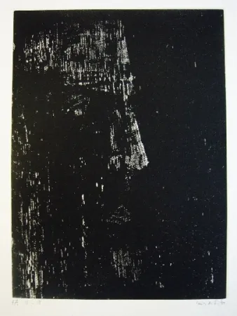版画 Vieira Da Silva - Portrait de René Char
