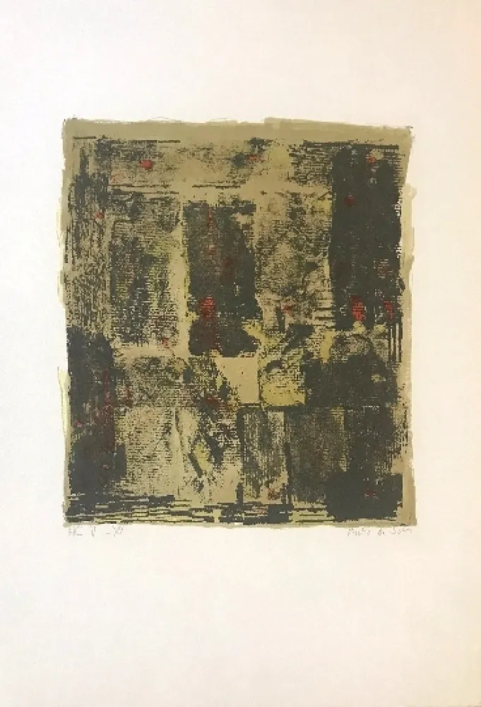 石版画 Vieira Da Silva - Sans titre 5