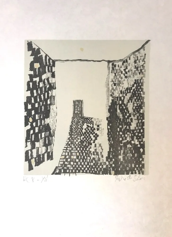 石版画 Vieira Da Silva - Sans titre 9