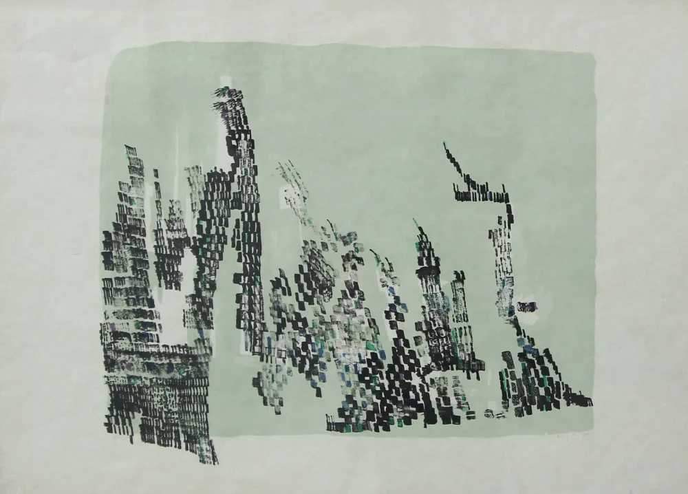 石版画 Vieira Da Silva - SENZA TITOLO