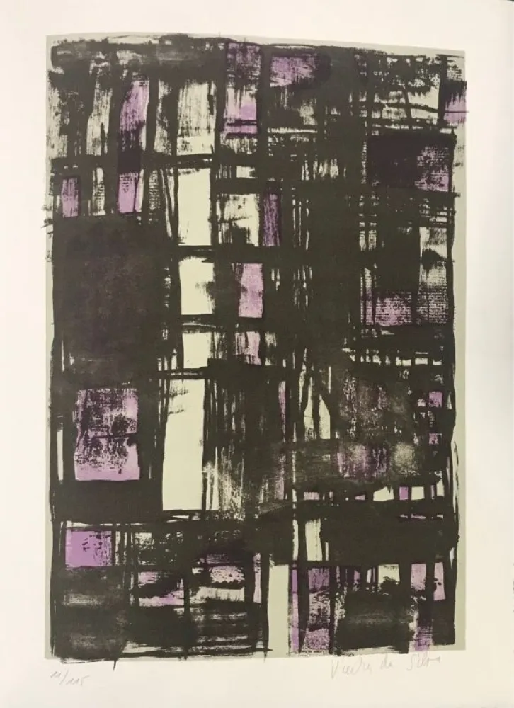 石版画 Vieira Da Silva - Souris 