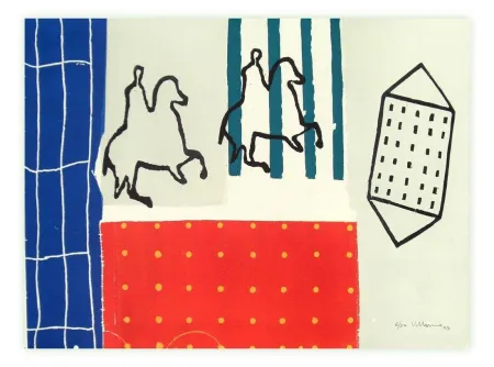 版画 Villarino - Serie El ajedrez y el tiempo