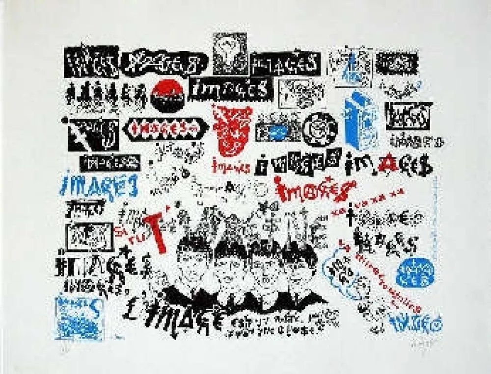 丝网印刷 Villeglé - Beatles