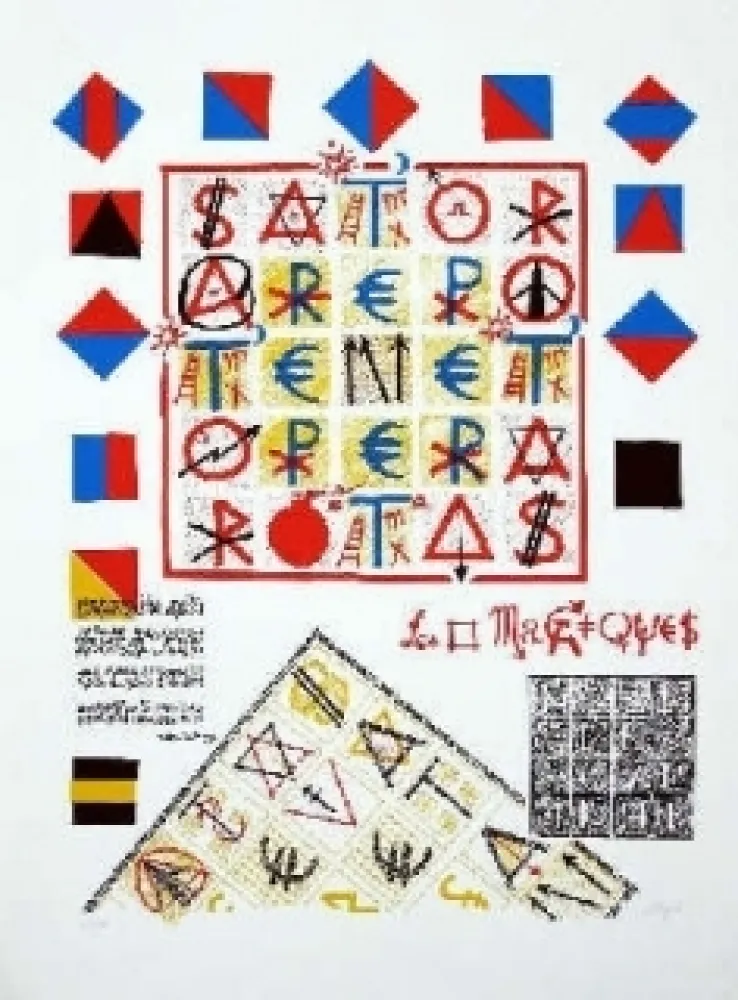 丝网印刷 Villeglé - Carré magique