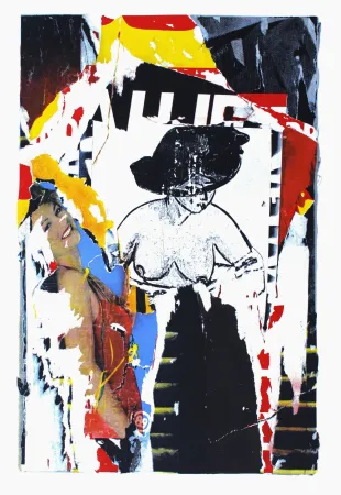 石版画 Villeglé - La rue de Gravilliers