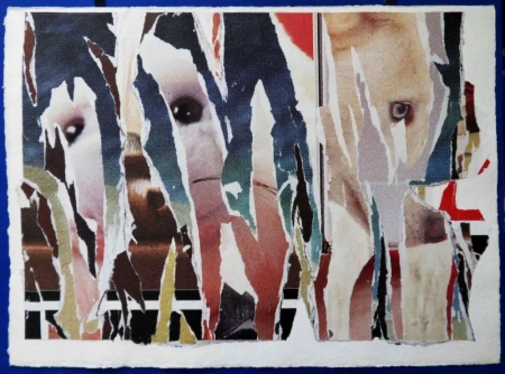 无技术 Villeglé - Lacération au retriever