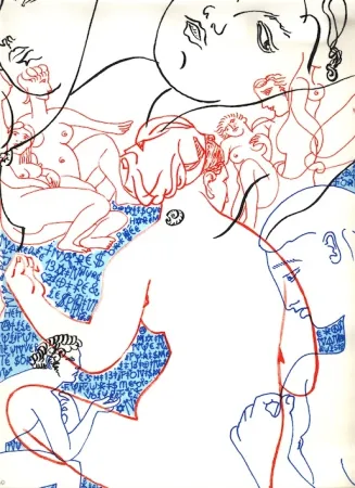 石版画 Villeglé - Nu (collection Naked)